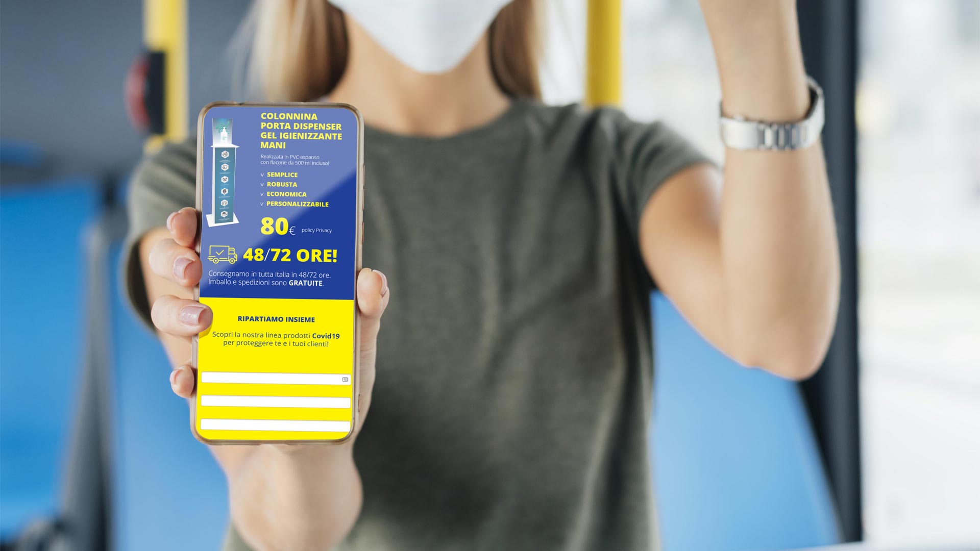 Landing Page mobile di Linea Grafica